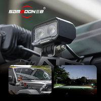 Faro LED de 20W para coche, tipo abeja amarilla de 2 pulgadas, con tres ojos, para parachoques delantero, pilar A, luz de posición lateral modificada para camping y todoterreno