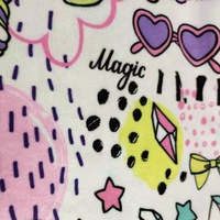 Couverture molletonnée pour bébés, tissu personnalisé, imprimé, dessin animé, très doux