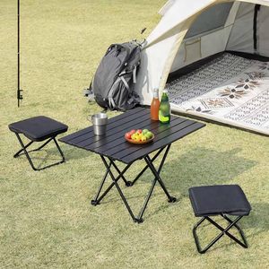 Portable Outdoor Folding Stool Carry Handle Oxford <b>Small</b> Bench for Fishing Fully Foldable <b>Chair</b> for Camping Queue Pull-out <b>Chair</b> - Product Image 2