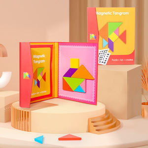 Giocattoli <span class=keywords><strong>di</strong></span> legno per bambini Montessori strumenti didattici Tangram magnetico Puzzle 3D forma creativa blocchi <span class=keywords><strong>di</strong></span> costruzione educativo Puzzle Game - Product Image 4
