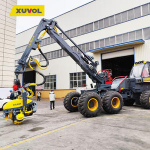 XUVOL OEM/ODM Tree Cutting Machine Rubber-Tired Forestry Machinery Forestry Harvester 600HP Wheeled Harvester Timber Harvester - Product Image 1