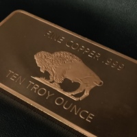 Barre de cuivre fin de 10 oz .999, design d'éléments chimiques, cuivre