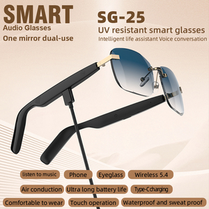 BLE kính thông minh với quay video và âm nhạc, cuộc gọi rảnh tay, điều khiển cảm ứng, bằng chứng giật gân IPX4, Kính thể thao Thời gian chơi 7h - Product Image 5