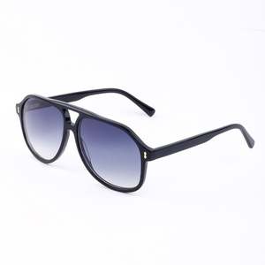 Lunettes de soleil surdimensionnées pilote en acétate à double pont UV400, monture large, personnalisables avec logo, pour hommes et femmes, collection mode 2025 - Product Image 5