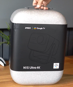 [Küresel sürüm] JMGO N1S Ultra 4K akıllı taşınabilir projektör 2800 ISO lümen Google TV otomatik ekran hizalama DLP lazer projektör