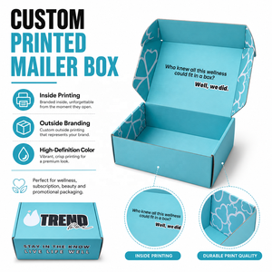 Luxury Custom Printed Mailer <strong>Box</strong> Corrugated Packaging Ocean Calm Travel Kit <strong>Wellness</strong> <strong>Subscription</strong> Self-Care Designed <strong>Box</strong> Carton - Product Image 1