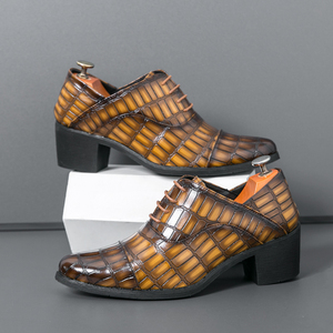 828 nuova moda scarpe di cuoio <span class=keywords><strong>tacchi</strong></span> <span class=keywords><strong>alti</strong></span> per gli uomini - Product Image 1