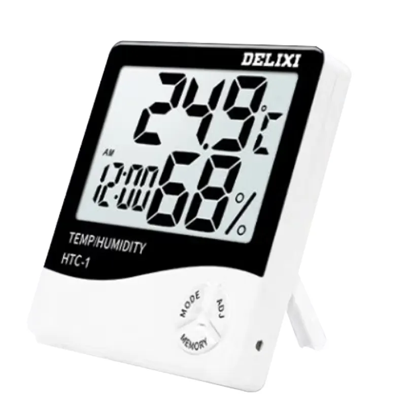 Multi Functions Household Temperature Humidity Time Clock Hygrometer Thermometer
