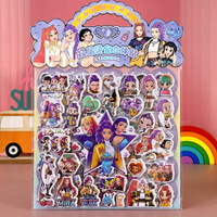 Autocollants 3D gonflés en feuille d'or double couche, personnages de dessins animés, réutilisables, pour scrapbooking et loisirs créatifs pour enfants, vente en gros