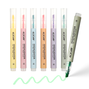 Gxin-Mini rotulador elegante de 6 colores con logotipo personalizado, marcador a base de agua para estudiantes