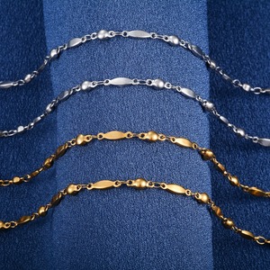 Collier chaîne maillons épis en acier inoxydable de 3,3 mm de large pour femmes et hommes, couleur or/argent, accessoires de fabrication de bijoux en métal pour le cou - Product Image 3