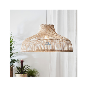 Japonés minimalista nórdico decoración del hogar tejido a mano cubierta de la lámpara iluminación colgante pantalla - Product Image 5