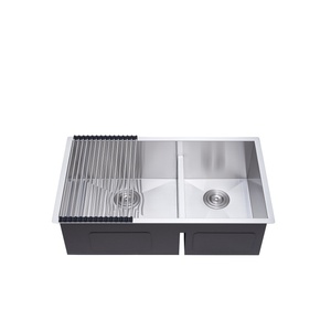 <span class=keywords><strong>Lavello</strong></span> a Doppia Vasca in Acciaio Inox SUS304 di Qualità Superiore, Fatto a Mano, Design Moderno con Gradino, <span class=keywords><strong>Dimensioni</strong></span> Personalizzabili, Vendita all'Ingrosso - Product Image 1