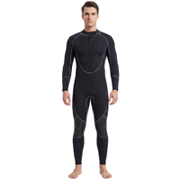 Combinaison de plongée en néoprène à manches longues avec fermeture éclair avant YKK, flexible pour la plongée et le surf