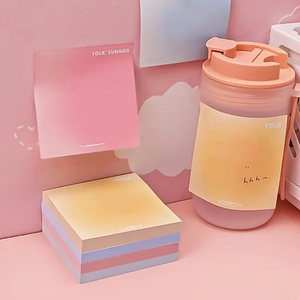 Dễ thương Pet lòng đỏ trứng Gradient tự dính Memo Pad 8x8cm tùy chỉnh sinh viên thi văn phòng Nguồn cung cấp - Product Image 4