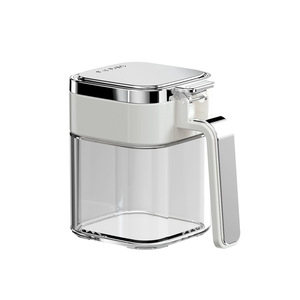 Spice Jar Glass Airtight Flip Top Lid Household Seasoning Container Solid Condiments Storage With Handle - Product Image 2