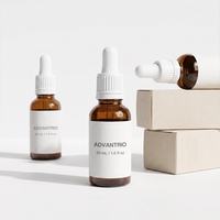 Vente flash - Flacon compte-gouttes en verre rond de 30 ml, anti-fuite et inviolable, pour l'emballage d'huiles cosmétiques