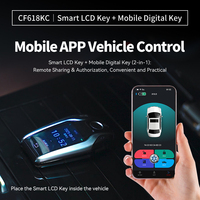 Clé de voiture intelligente universelle avec écran tactile LCD, entrée sans clé, avec fonction Apple Find My, télécommande anti-perte pour tous les véhicules à démarrage par bouton-poussoir OEM