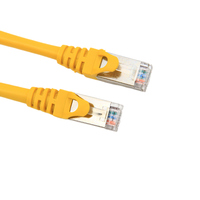 Câble réseau blindé FTP RJ45 8P8C 4 paires 26AWG en cuivre nu torsadé, gaine PVC jaune personnalisée