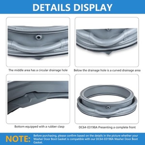 Joint d'étanchéité en caoutchouc pour lave-linge Samsung DC64-03198A, pièce durable pour chargement frontal - Product Image 2
