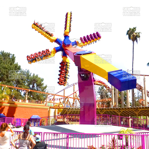 Paseos mágicos de molino de viento emocionantes de alta velocidad atracciones de feria atractivas para interiores/exteriores para parques temáticos hechos de acero de fibra de vidrio - Product Image 2