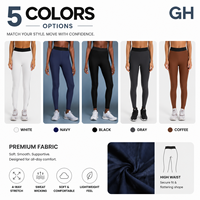 GH Wholesale Leggings de sport pour femmes, grande taille, très extensibles, anti-transpiration, respirants, avec taille à cordon de serrage, effet amincissant, pour le yoga