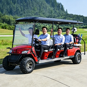 Innovatieve elektrische golftrolley met volg-mij-functie en golfkarstoel voor comfort - Product Image 1
