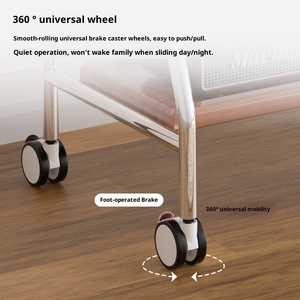Supporto <span class=keywords><strong>TV</strong></span> <span class=keywords><strong>Mobile</strong></span> Universale con Ruote e Ripiano in Legno per Soggiorno, Camera da Letto, Ufficio e Sala Conferenze - Product Image 4