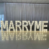 Lettres d'amour géantes LED Numéro de chapiteau de mariage 4 pieds Panneau personnalisé Grandes lettres avec lumière