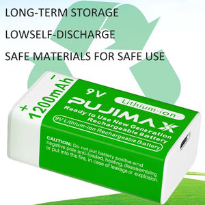Pujimax 2 Stuks/Kaart 9V Lithium Batterij 1200Mah Oplaadbare Batterijen Nieuwe Stijl Lithium Ion Batterijen Voor Elektrische Doos Gitaar - Product Image 4