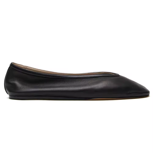 Ballerine in Pelle Nera, Bordeaux e <span class=keywords><strong>Cammello</strong></span> con Taglio a V, Punta Quadrata, Taglia Grande, <span class=keywords><strong>Scarpe</strong></span> da Ufficio per Donne in Pelle di Vitello, Taglia 45 - Product Image 1