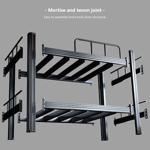 Giường tầng khung sắt thép, thiết kế tầng đôi, kiểu nhà kho, nhà cung cấp vàng, khung giường tầng bằng kim loại - Product Image 2