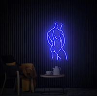 Bel homme enseigne au néon cadre en aluminium Modules LED étanches aux intempéries écologique extérieur ovale 5000 Lumens support mural