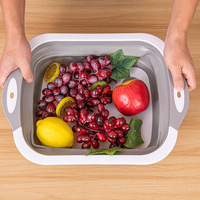 Planche à découper pliante multifonctionnelle Planche à découper pliable de voyage Panier d'égouttage pliable Panier d'égouttage pliable Planche à découper