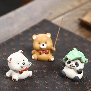 Juego de té de arcilla púrpura con diseño de animales de dibujos animados para mascotas, Yixing Zisha Tea Pet con varillas de incienso, accesorios de té de Kung Fu <span class=keywords><strong>chino</strong></span> - Product Image 1