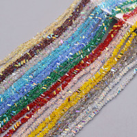 Perles en Verre Cristal Triangle de 4 mm de Haute Qualité, 130 Pièces, Couleurs Brillantes, Perles Libres pour la Fabrication de Bijoux, DIY Boucles d'Oreilles et Colliers