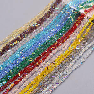 באיכות גבוהה 4 מ "מ משולש קריסטל זכוכית 130pcs צבע מבריק רופף חרוזים עבור תכשיטים להכנת שרשרת עגיל - Product Image 3
