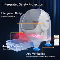 Nouvelle Litière Automatique Intelligente à Couvercle Ouvert Grande Capacité Anti-Odeur Facile à Nettoyer Écologique Électrique pour Plusieurs Chats