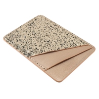Dompet Kanvas Wanita Pria Tipis Laris Manis, Tempat Kartu Logam, Dompet Kulit Aluminium