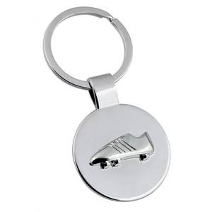 Portachiavi a Forma di Scarpa da Calcio, Ciondolo Rotondo in Metallo, Accessorio Sportivo - Product Image 1
