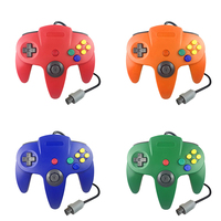 Manette de jeu filaire colorée N64 pour N N64 avec prise console, joystick classique or argent pour N 64