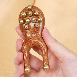 Handheld Messing Walnuss Frosch <span class=keywords><strong>Massage</strong></span> gerät für Kopfhaut Wireless Facial Fascia Lifting und Nose Bridge Lifting <span class=keywords><strong>Eye</strong></span> Beauty Tool - Product Image 6