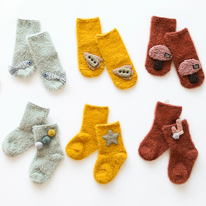 Europea de alta calidad fuzzysocks para bebé rodilla alta cepillo <span class=keywords><strong>Calcetines</strong></span> de invierno cálido grueso bebé <span class=keywords><strong>Calcetines</strong></span> - Product Image 3