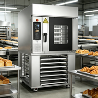 Four à baguettes commercial, four électrique/gaz de grande capacité, four rotatif à air chaud 5/10/15 plaques, vente directe d'usine