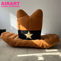 Décorations de magasin sur mesure : Ballon gonflable mignon en forme de crème glacée, modèle de dessin animé gonflable en forme de crème dessert