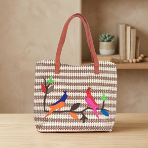 Bohemian Vintage <b>Crossbody</b> Tote <b>Bag</b> for Women Custom Striped Messenger with Zipper Closure Durable for Spring <b>Summer</b> Winter - Product Image 3