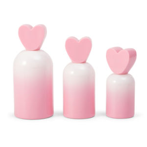 Customized 30 Ml, 50 Ml, 100 Ml <strong>pink</strong> Round <strong>Perfume</strong> Glass <strong>Bottles</strong>, With Heart-shaped <strong>Bottle</strong> Caps - Product Image 3