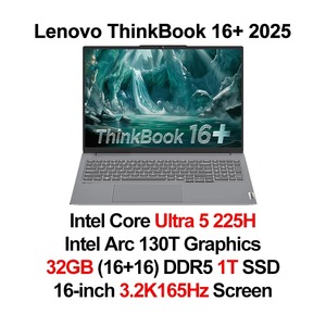 โน้ตบุ๊คธุรกิจและส่วนบุคคล ThinkBook 16+ รุ่นปี 2025 พร้อมตัวเลือก CPU Ultra5-225H / Ultra7-255H / Ultra9-285H แรม 32GB ความจุ 1TB หน้าจอ 16 นิ้ว ความละเอียด 3.2K พร้อมตัวเลือกการ์ดจอ RTX5060 - Product Image 6
