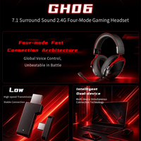 Headset Nirkabel Hi-Fi Suara Berkualitas Tinggi Baru, Daya Tahan Baterai Lebih Lama, 4 Mode Headset Gaming dengan Mikrofon untuk PC Gaming