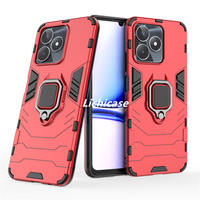 Lichicase métal bague support armure couverture antichoc pour Realme C53 accessoires de téléphone portable étui